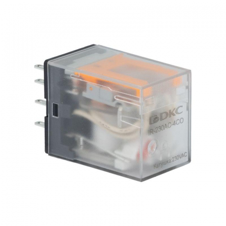 Реле одиночное 230В AC до 5А 4 прекидн. контакта DKC IR-230AC-4CO