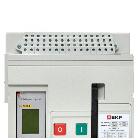 Выключатель автоматический 3п 1600/1600А 65кА ВА-450 стац. v2 EKF mccb450-1600-1600-v2
