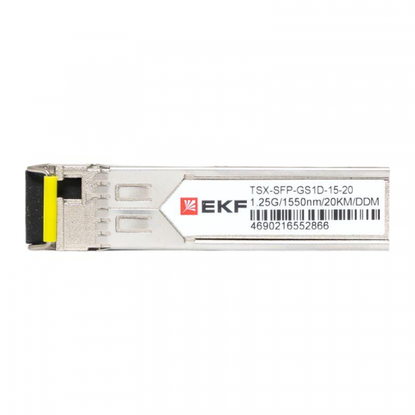 Модуль SFP 1.25Гб одинарное одномодовое оптоволокно 1550нм дальность 20км TSX EKF TSX-SFP-GS1D-15-20
