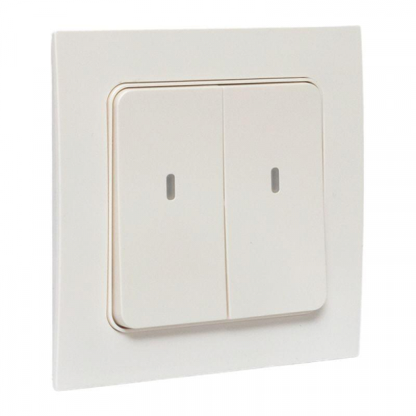 Выключатель 2-кл. Стокгольм Умный беспроводной бел. Zigbee Сonnect EKF RCV-ST2-WS-ZB