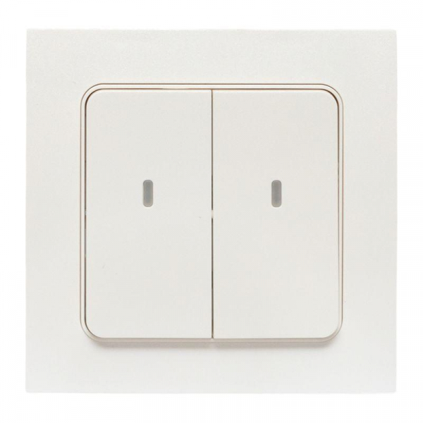 Выключатель 2-кл. Стокгольм Умный бел. Zigbee Сonnect EKF RCV-ST2-WD-ZB