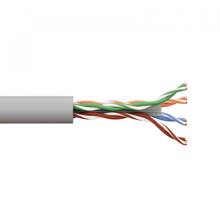 Кабель витая пара U/UTP кат.6 4 пары 23 AWG solid LSZH нг(А)-HF сер. (уп.305м) TERACOM PRO EKF TRP-6UTP-04LSH-GY-IN3