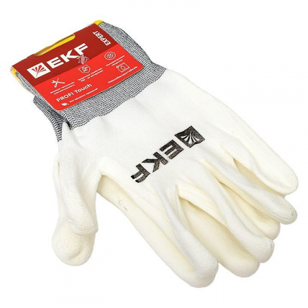 Перчатки рабочие PROFI Touch для чистовых работ (15 класс 8 размер) Expert EKF pe15pm-8-exp