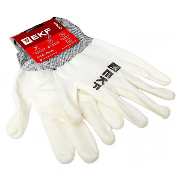 Перчатки рабочие PROFI Touch для чистовых работ (15 класс 9 размер) Expert EKF pe15pm-9-exp