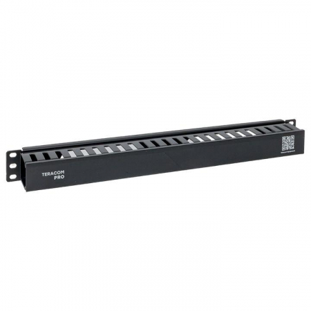 Органайзер кабельный TERACOM PRO с крышкой 19дюйм 1U пластик. черн. EKF TRP-1CORF-PL-BK