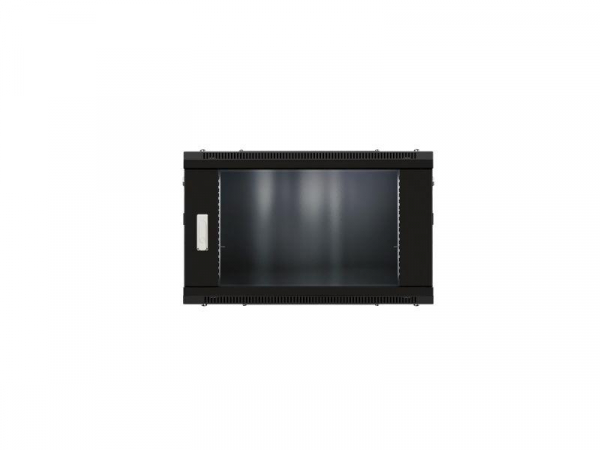 Шкаф настенный 19дюйм TERACOM PRO 6U 600х450мм дверь стеклянная с замком-ручкой черн. EKF TRP-WLL-0664-40B