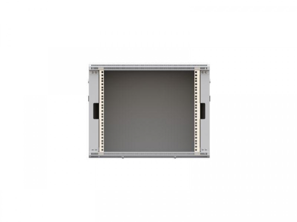 Шкаф настенный 19дюйм TERACOM PRO 9U 600х450мм дверь стеклянная с замком-ручкой сер. EKF TRP-WLL-0964-40G