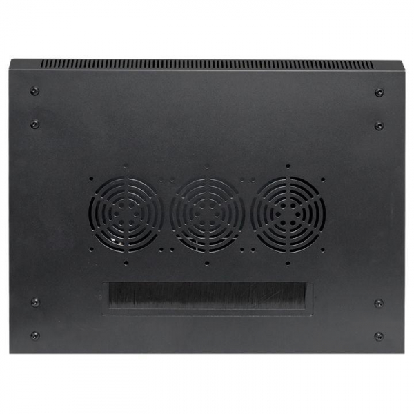 Шкаф настенный 19дюйм TERACOM PRO 12U 600х450мм дверь стеклянная с замком-ручкой черн. EKF TRP-WLL-1264-40B