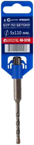 Бур по бетону Profi двойн. резьба SDS-Plus 5х110мм Cutop 40-5110