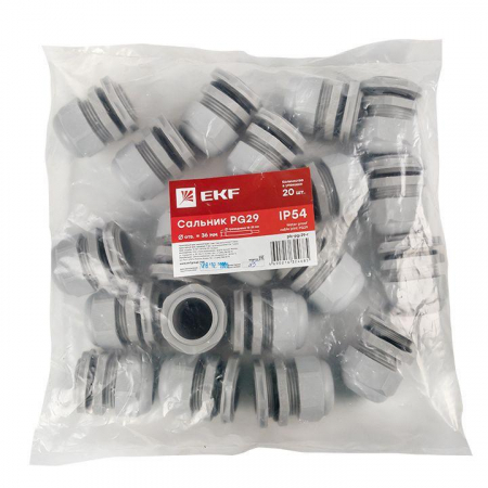 Сальник PG29 d18-25мм (d отверст. 36мм) IP54 PROxima EKF plc-pg-29-r