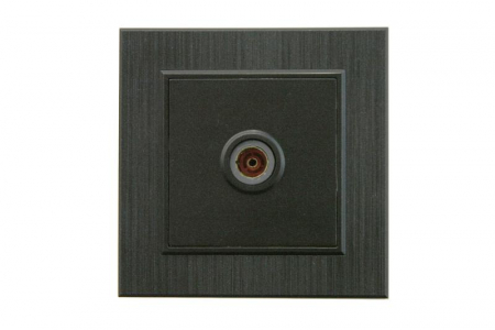 Розетка TV проходная Karea LINE STAR чер. Makel 86054007