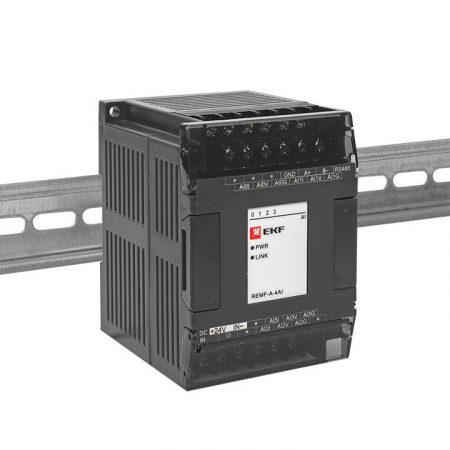 Модуль аналогового ввода REMF 4 PRO-Logic (без поверки) EKF REMF-A-4AI