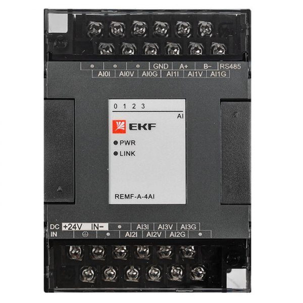 Модуль аналогового ввода REMF 4 PRO-Logic (без поверки) EKF REMF-A-4AI