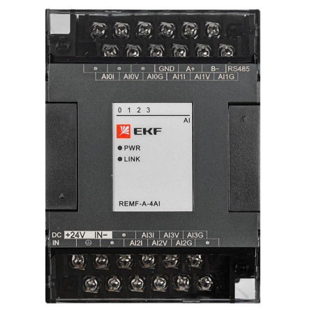Модуль аналогового ввода REMF 4 PRO-Logic (без поверки) EKF REMF-A-4AI