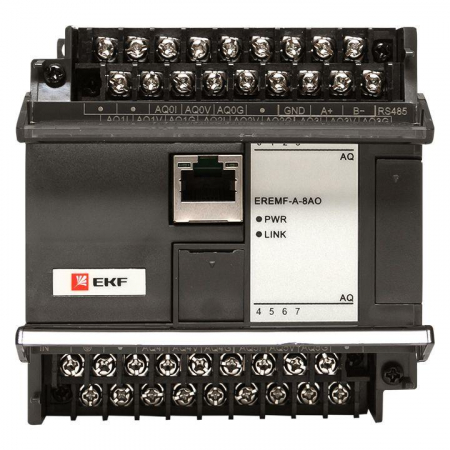 Модуль аналогового вывода EREMF 8 PRO-Logic (без поверки) EKF EREMF-A-8AO