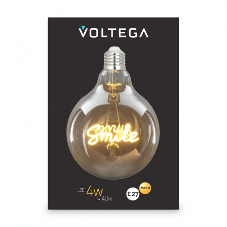 Лампа светодиодная филаментная Loft 271 G125 4Вт 2500К E27 Voltega 8553