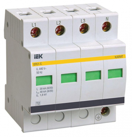 Ограничитель перенапряжения ОПС1-C 4P KARAT IEK MOP20-4-C