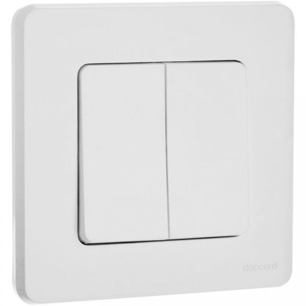 Выключатель 2-кл. Inspiria 10А IP20 250В 10AX механизм бел. IEK 673620