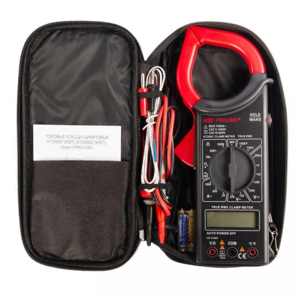 Клещи токовые цифровые KT 266C "PROLINE" КВТ 79132