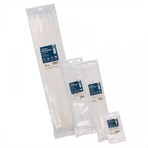 Хомут нейлоновый НСС "EasyFix" 4х300 бел. (уп.100шт) Fortisflex 84804