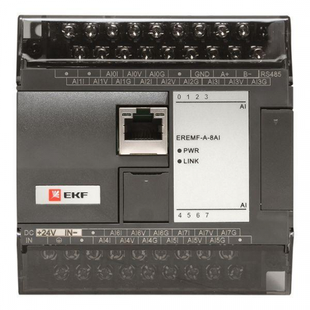 Модуль аналогового ввода EREMF 8 PRO-Logic (без поверки) EKF EREMF-A-8AI
