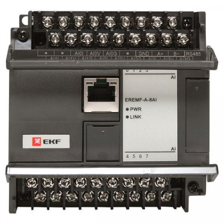 Модуль аналогового ввода EREMF 8 PRO-Logic (без поверки) EKF EREMF-A-8AI