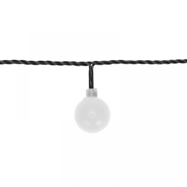 Гирлянда светодиодная "Шарики" 5м d25мм 25LED RGB ПВХ темн. зел. Neon-Night 303-550